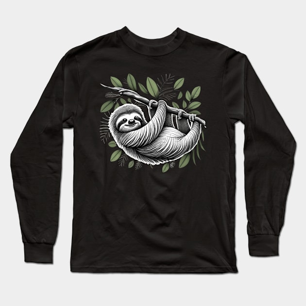 Sloth-lover Long Sleeve T-Shirt by Jhontee